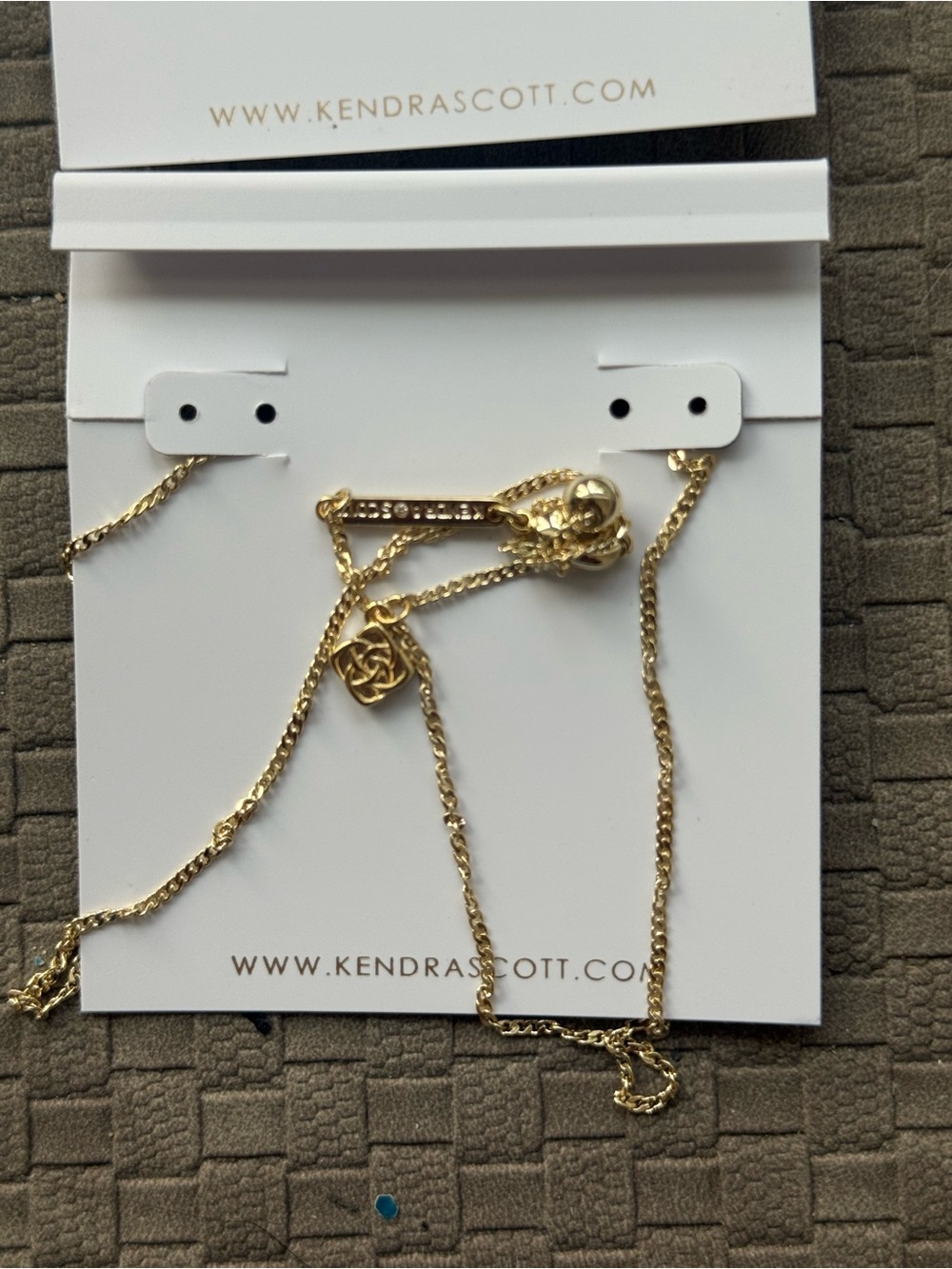 Kendra Scott Haley Gold Bow matching Bracelet and nexklace set - Picture 4 of 4